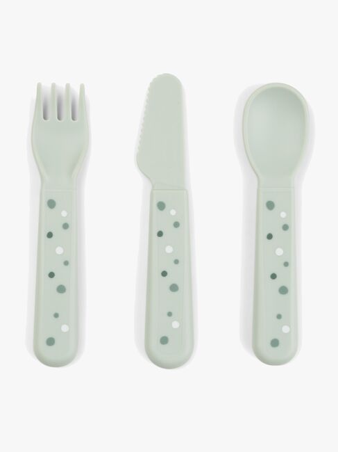 Done By Deer Foodie Besteck Happy Dots, Grün