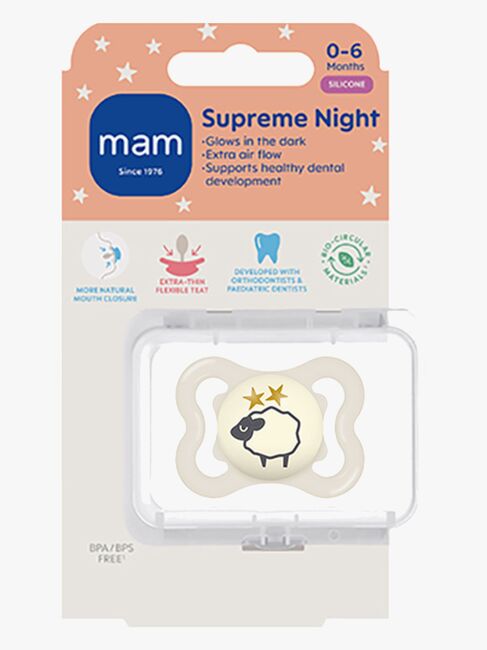 MAM Supreme Night Schnuller Silikon 0-6m, Neutral