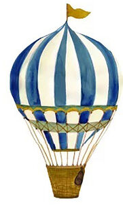 Wandtattoo Retro Luftballon, groß