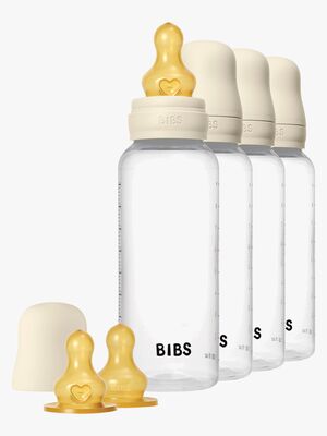 BIBS Fläschchen Latex 4er-Pack 270 ml, Ivory