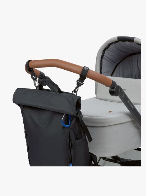 Lässig Outdoor Wickeltasche Rucksack mit Roll-Top-Öffnung, Black