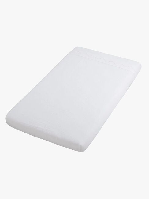 Baby's Only CALM Spannbettlaken mit Stickerei 60x120, White