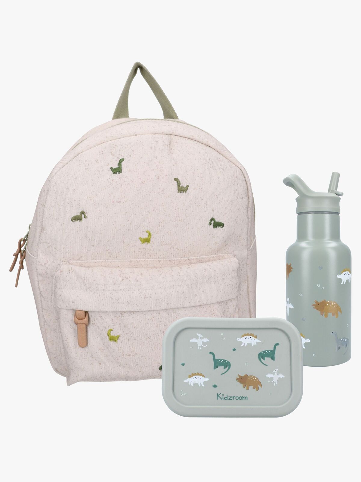 Kidzroom Rucksack, Trinkflasche & Brotdose Nostalgia, Grün
