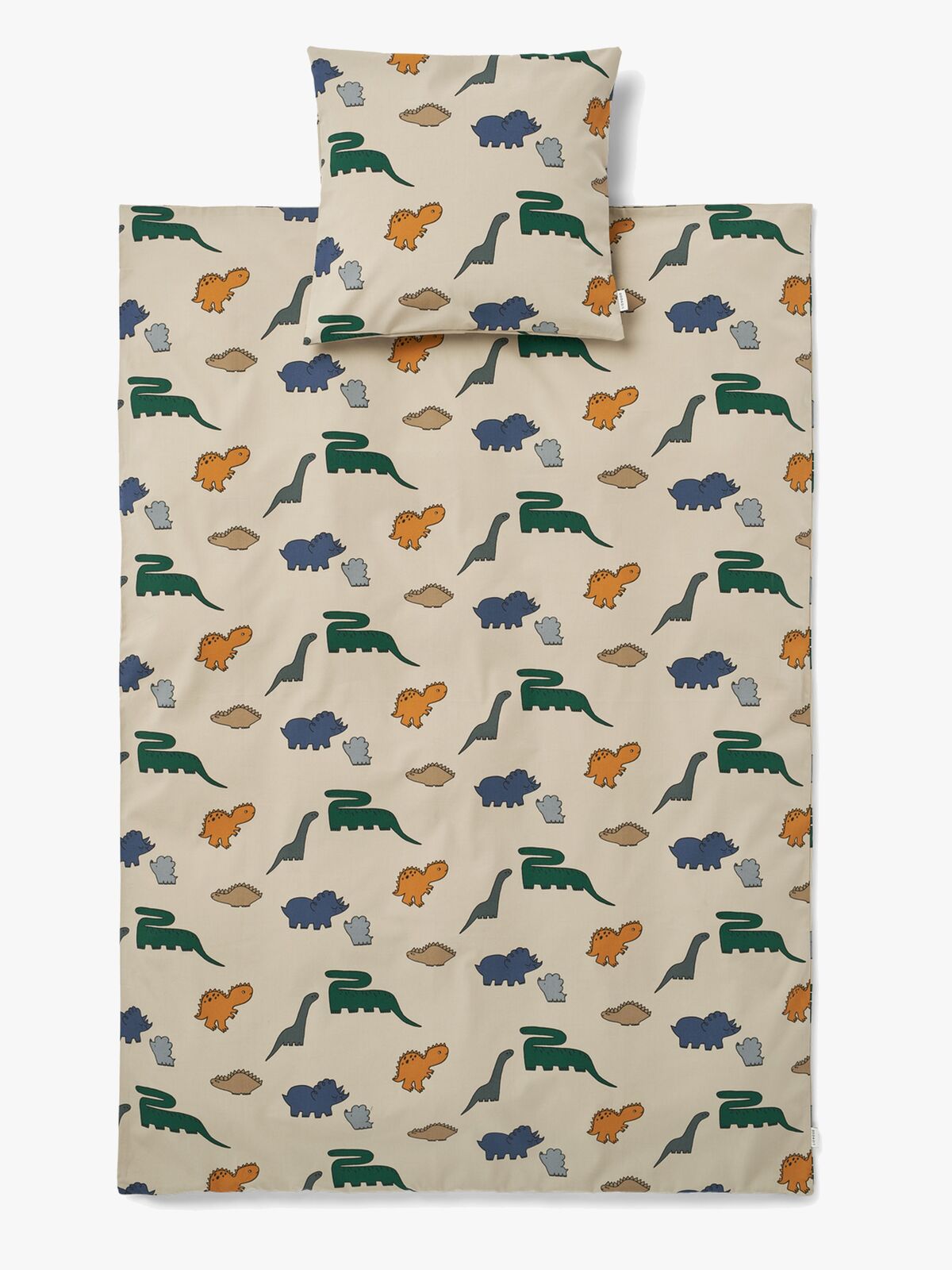 LIEWOOD Ingeborg Bettwäsche 100x135 Babybett, Dinosaurs/Mist