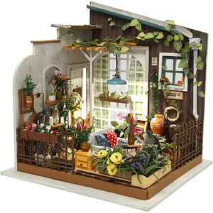 Creativ Company Bastelset DIY Miniaturzimmer Garten