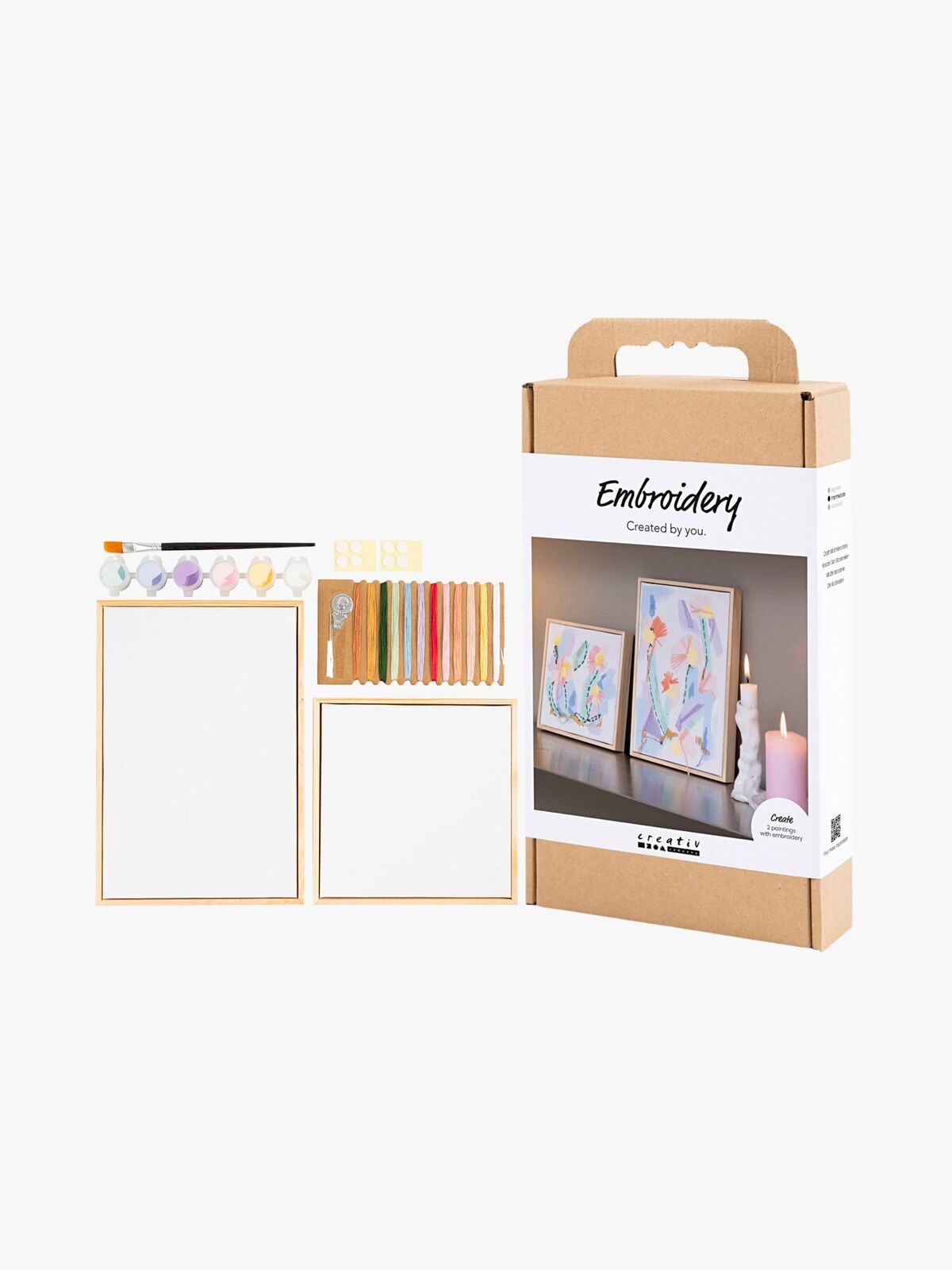 Creativ Company Bastelset Stickerei & Acryl