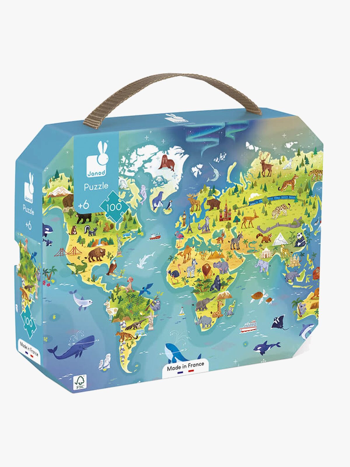 Janod Puzzle Weltkarte 100 Teile