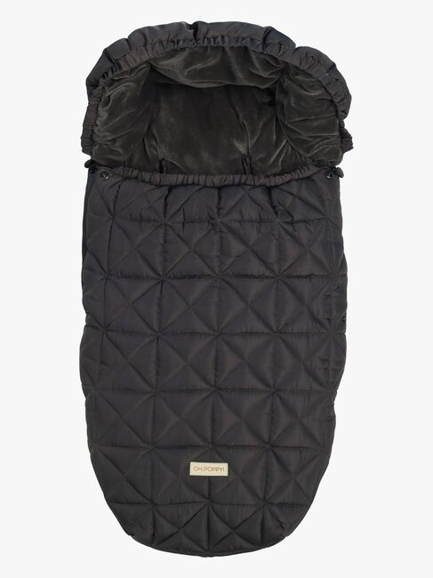 Oh, Poppy! Lily Quilted Fußsack, Anthracite Gray