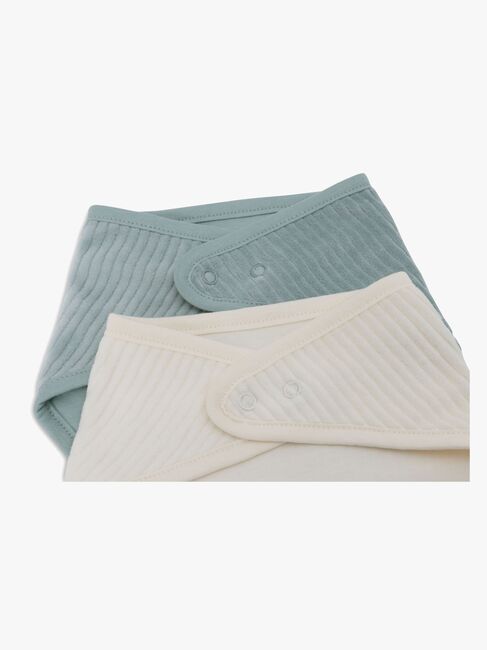 Jollein Velvet Rib Bandana Halstücher 2er-Pack, Sea Green/Ivory