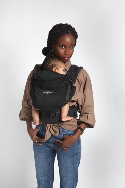 Love Radius HoodieCarrier 2 Babytrage, Black Forest