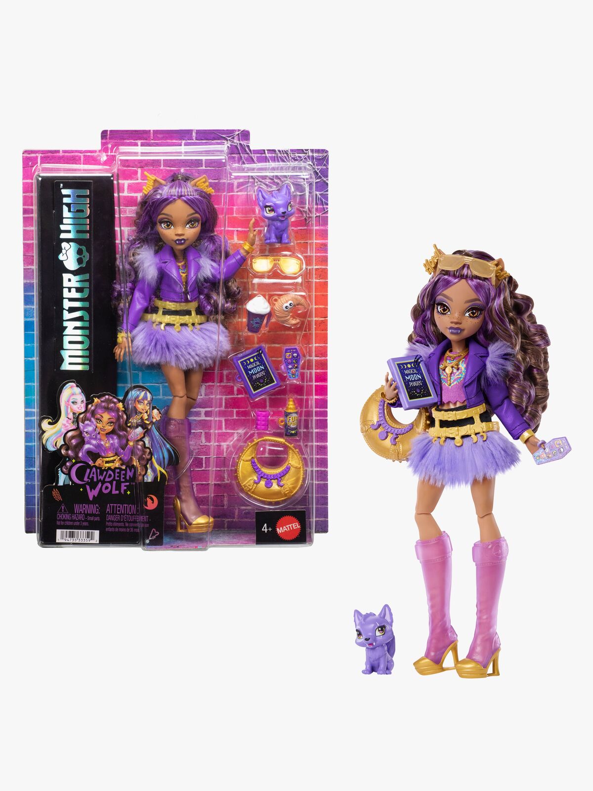 Monster High Core Puppe Clawdeen Wolf & Crescent