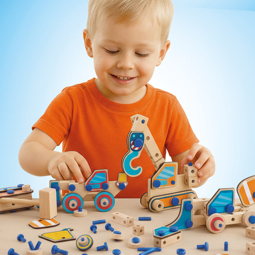 SES Creative Brix Junior Schreinerei-Set Arbeitsfahrzeug