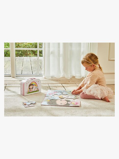 Barbo Toys Lillie & Ellie Koffer mit Bodenpuzzle 24 Teile
