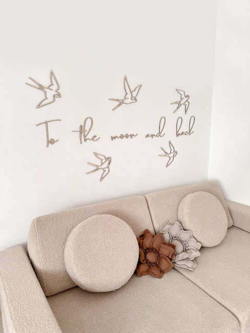 lis wycina To The Moon And Back Wanddekoration Schwalben