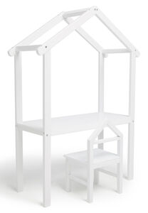 JLY  Haus Schreibtisch mit Stuhl, Weiß