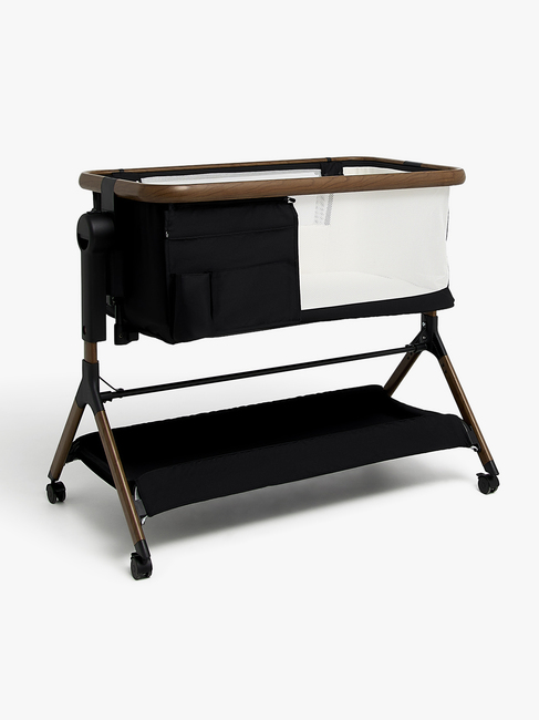 Beemoo CARE Luna Beistellbett, Black/Ebony Oak