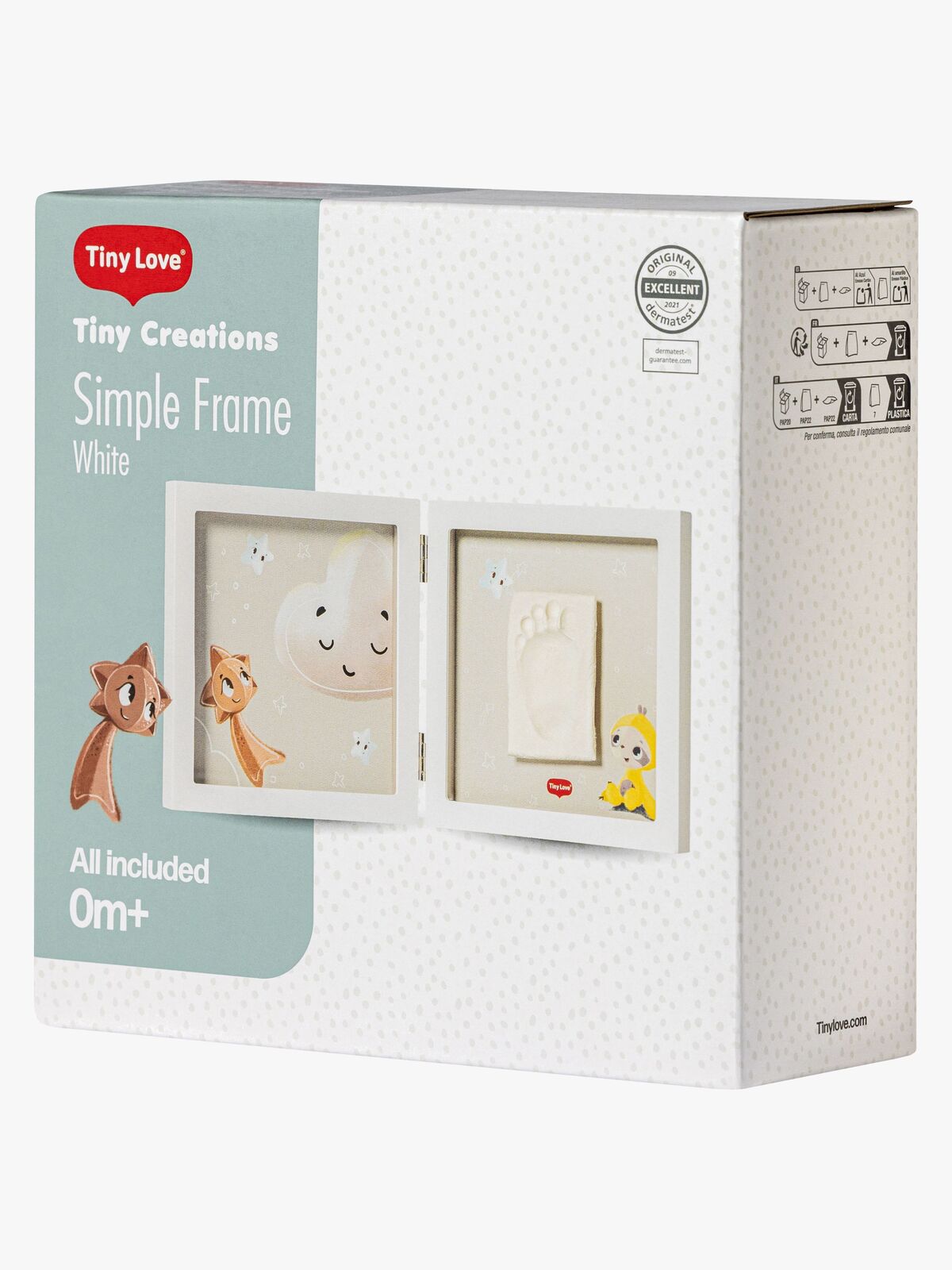 Tiny Love Babyprint Rahmen Handabdruck Einfach, Weiß