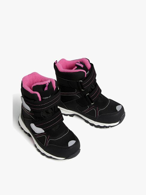Nordbjörn Snowfall Winterstiefel, Black/Strawberry