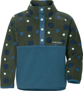 Didriksons Monte Fleece-Pullover, Small Dotted Green Print