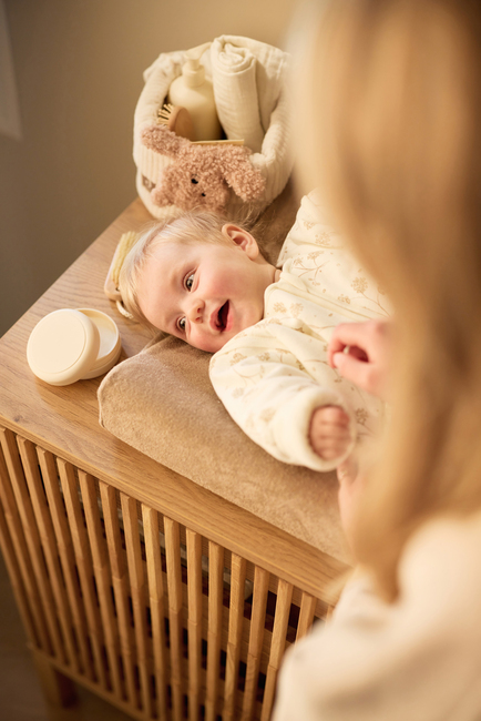 Jollein Wickelauflagenbezüge 50x70cm 2er-Pack, Milky Coffee