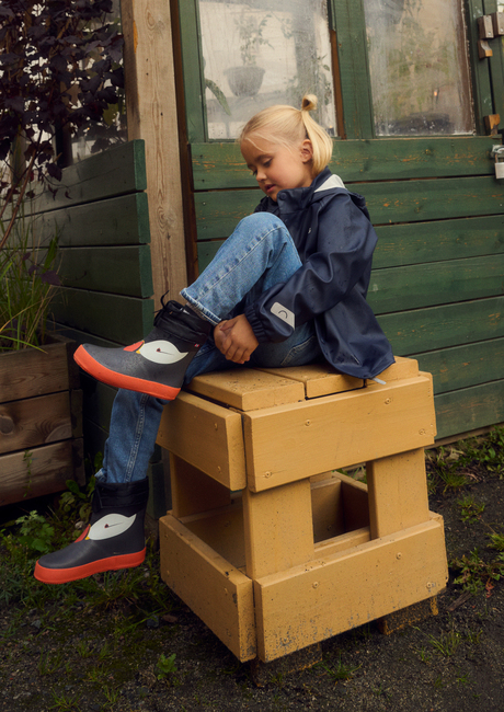 Viking Alv Paw Print Barefoot Gummistiefel, Black