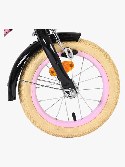 Volare Excellent Fahrrad mit Korb 12 Zoll, Schwarz