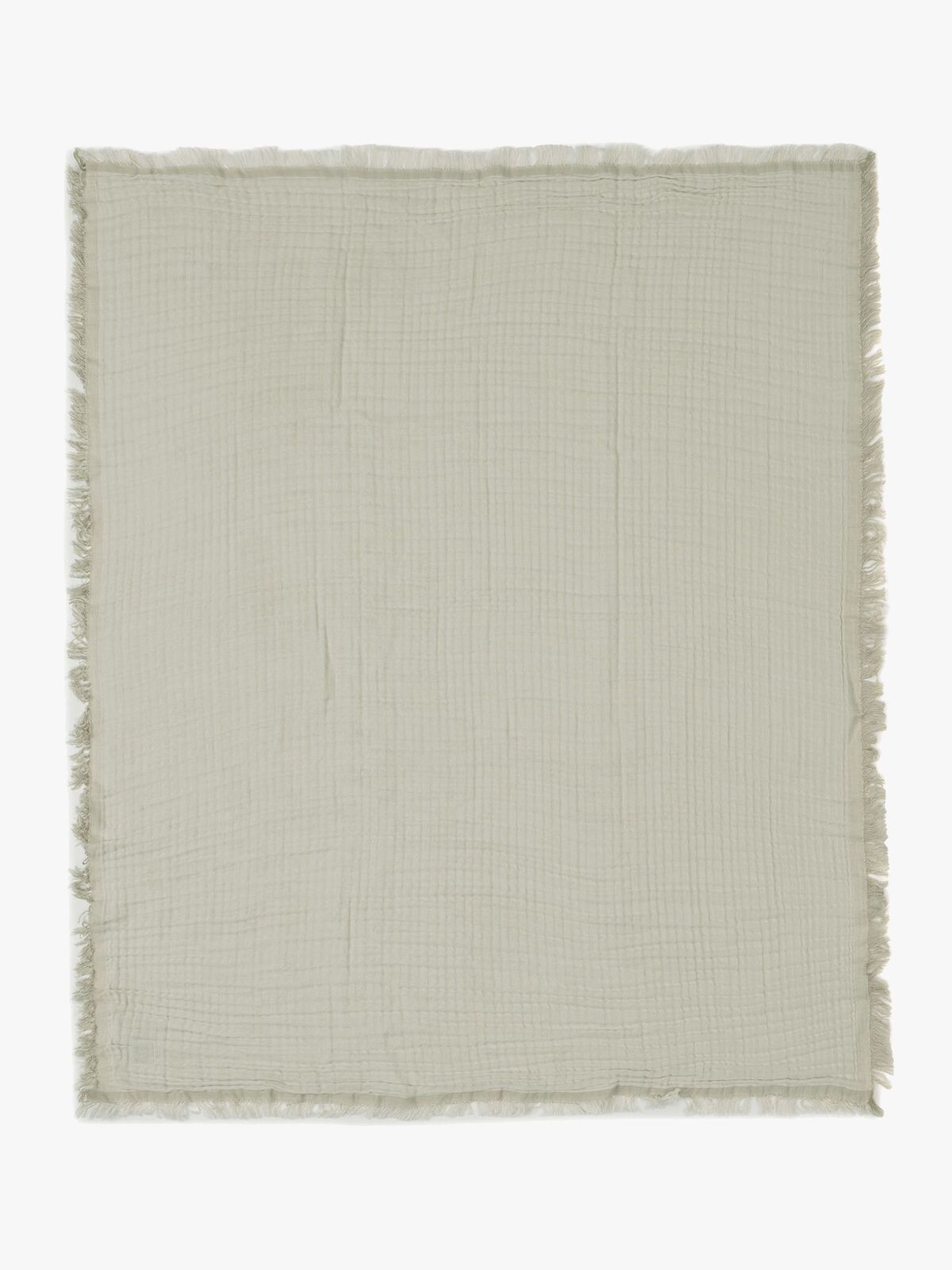 Jollein Musselintuch Fringe, Olive Green/Ivory