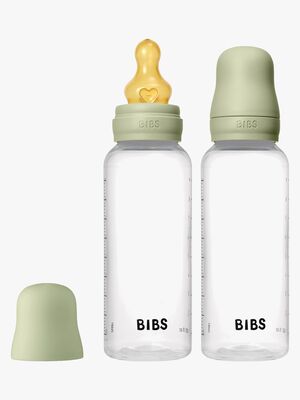 BIBS Medium Flow Fläschchen Latex 2er-Pack 270 ml, Sage