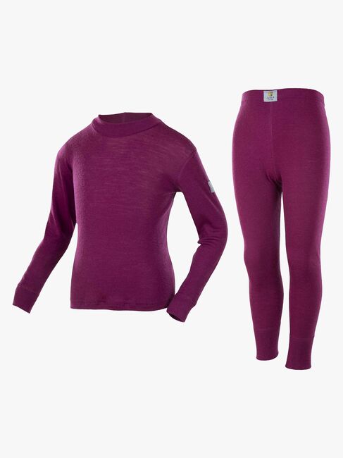 Janus Thermo-Unterwäsche-Set Merinowolle, Dark purple