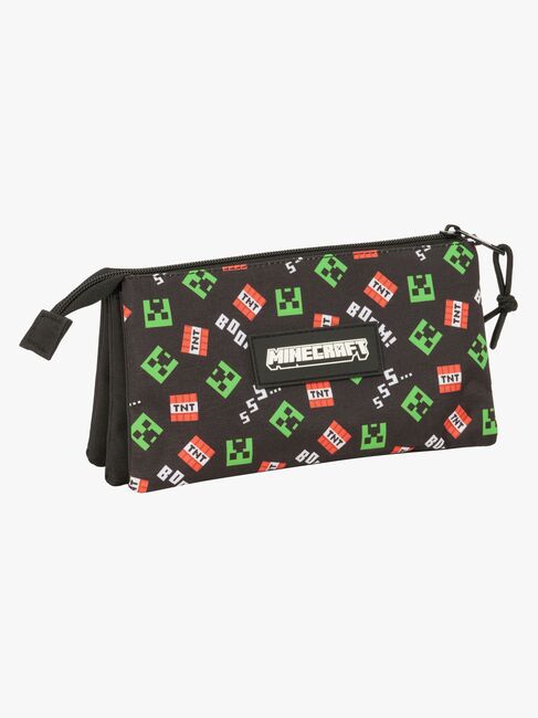 Minecraft Dreifach-Federmäppchen, Schwarz