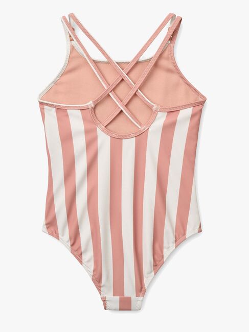 LIEWOOD Suna Badeanzug, Coral Blush/Creme de la Creme Stripe