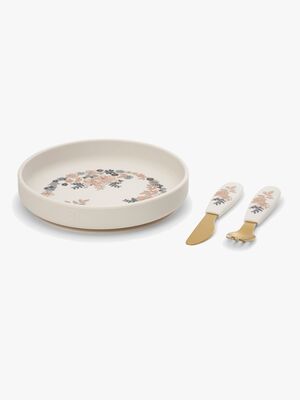 Elodie Teller Set Silikon, Blue Garden