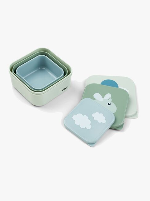 Done By Deer Happy Clouds Snackboxen 3er-Pack, Grün