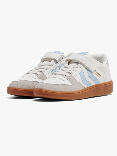 Hummel Handball Perfect SP Jr Sneaker, White/Metallic Blue