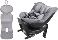 Beemoo Reverse i-Size Rückwärtsgerichteter Kindersitz inkl. Ventilierendem Sitzpolster, Mineral Grey/Grey