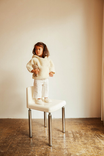 BINIBAMBA Merino Snuggle-Jacke, Milk