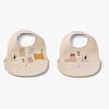 LIEWOOD Ember Gemusterte Lätzchen 2er-Pack, Cats & Dogs/Sandy
