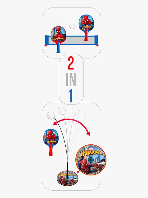 Marvel Spider-Man 2-in-1 Tischtennis-Set