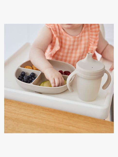 b.box Teller mit Deckel Silikon, Latte