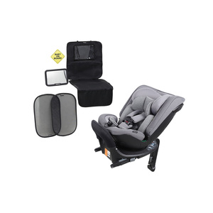 Beemoo Rotate i-Size Wendbarer Kindersitz inkl. Zubehörpaket, Mineral Grey