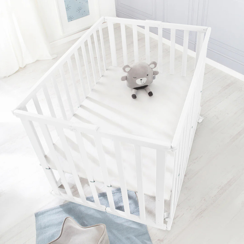 Roba Faltbares Laufgitter mit Rädern, White