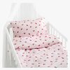 Borganäs Bettwäsche Babybett Hjärtrud 2-teilig 100x130 cm, Rosa