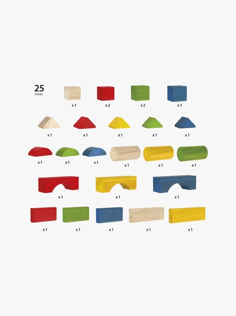 BRIO 30114 Bunte Holzbausteine 25 Teile