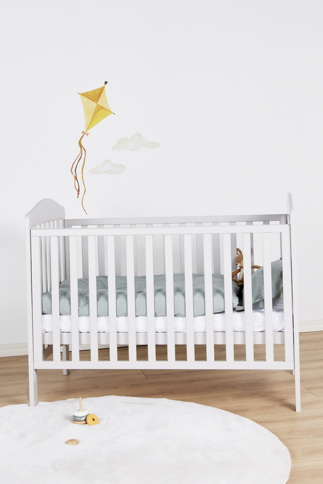 JLY DREAM Babybett Dropside ELLA, Warm Grey