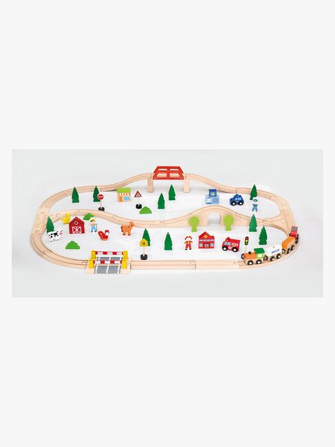 VIGA Eisenbahn-Set 90-teilig
