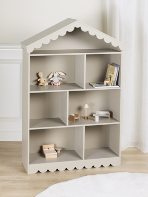 Alice & Fox Dune Bücherregal & Puppenhaus, Greige