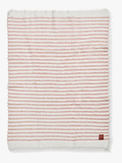 Elodie Furry Knit Decke, Faded Rose