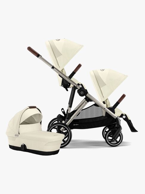 Cybex GAZELLE S Geschwisterwagen, Seashell Beige/Taupe