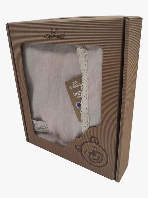 BabyMatex Leinen-Babydecke 75 x 100 cm, Rosa 