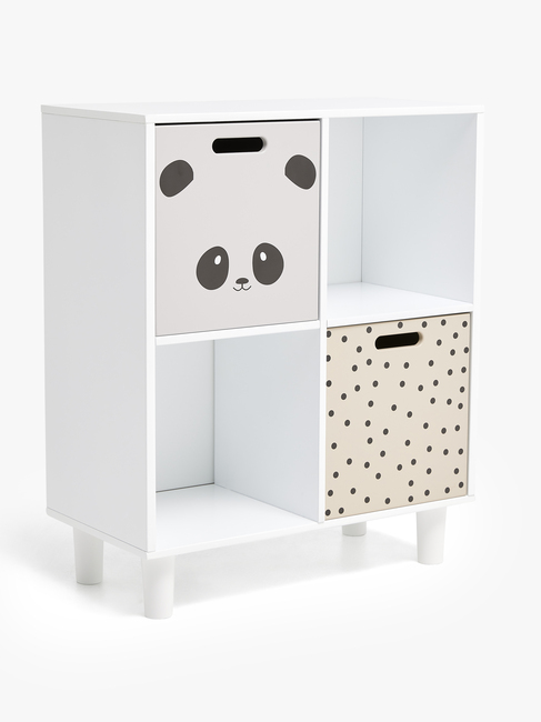 Alice & Fox DELTA Bücherregal mit Aufbewahrungsbox, Weiß